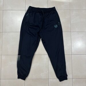 Vintage Sergio Tacchini Track Pants Men's Medium Blue Sweats Y2K 90s FLAW Italy